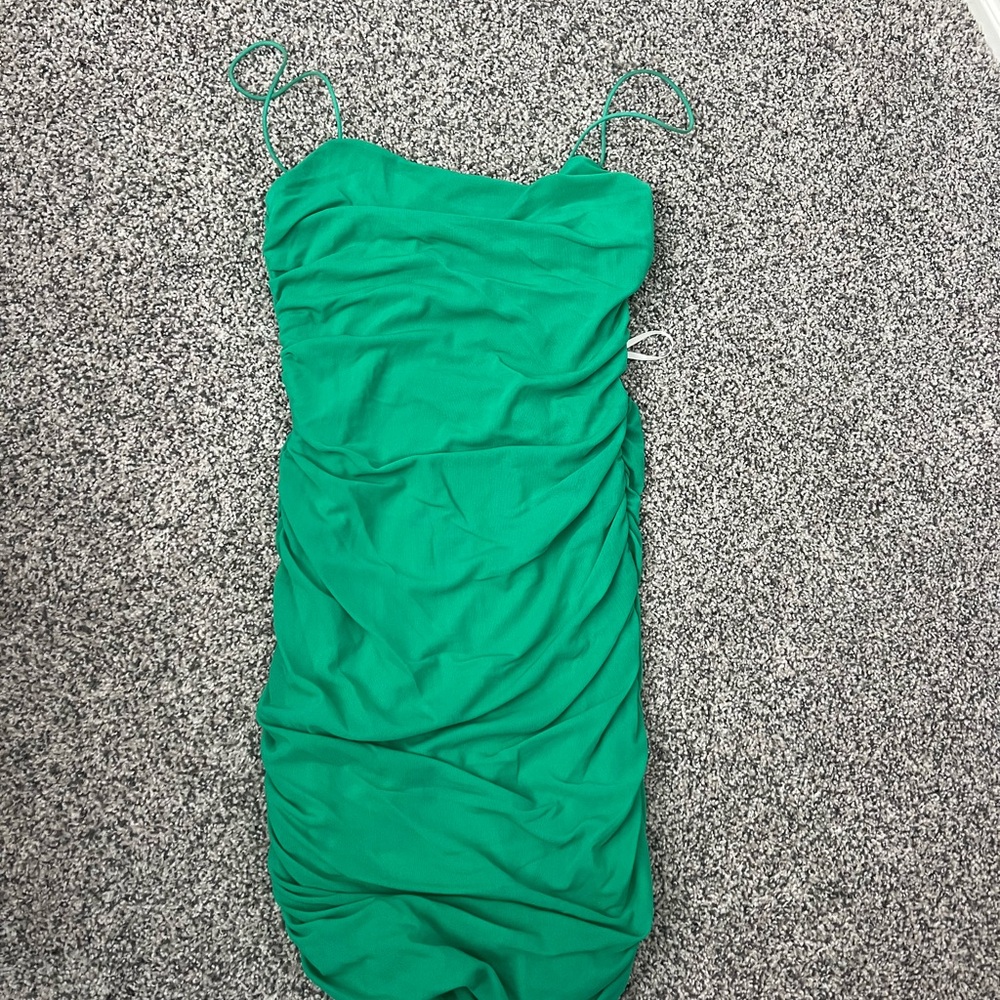 Hello Molly Vibrant Green Mini Dress